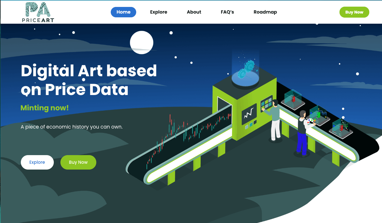 Image of the PriceArt Website project