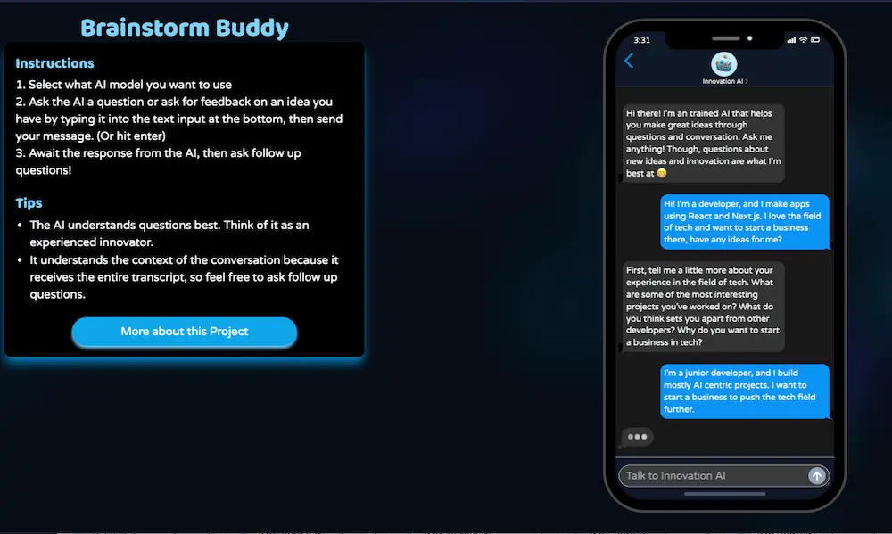Image of the Brainstorm Buddy project